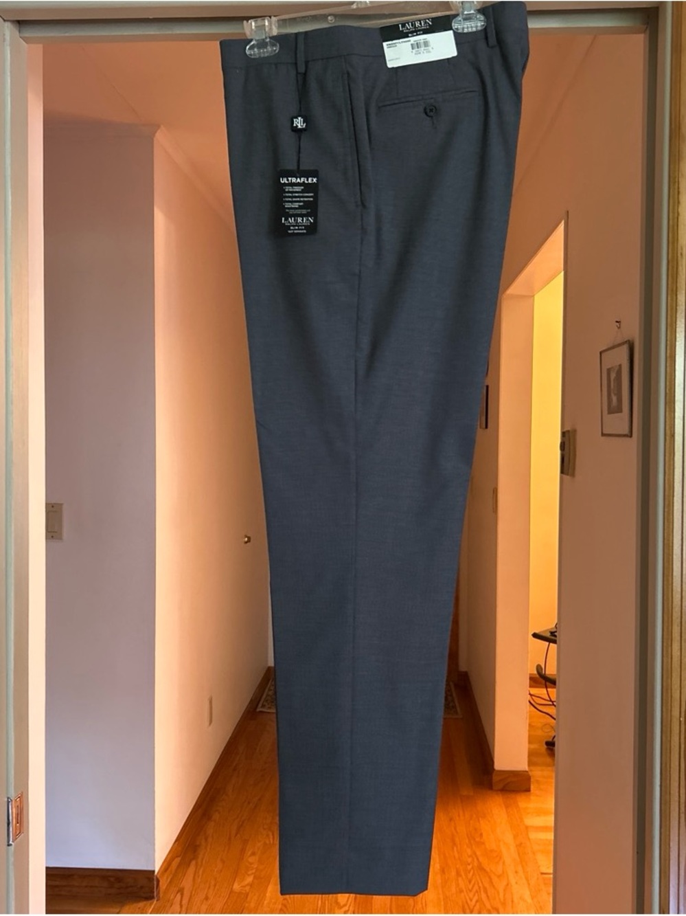 NWT Lauren Ralph Lauren Men's Dress Pants 40x32 Medium Grey Slim Fit UltraFlex - Picture 8 of 10